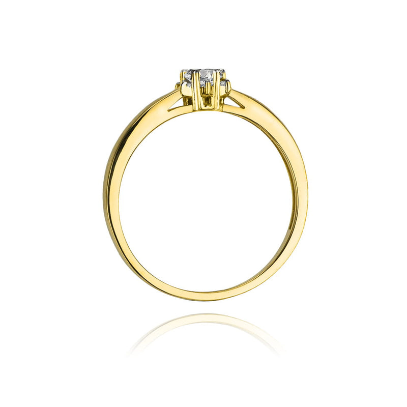 Inel Aur 14K cu Diamante Naturale 0.15 ct, imaginea 3 din 11