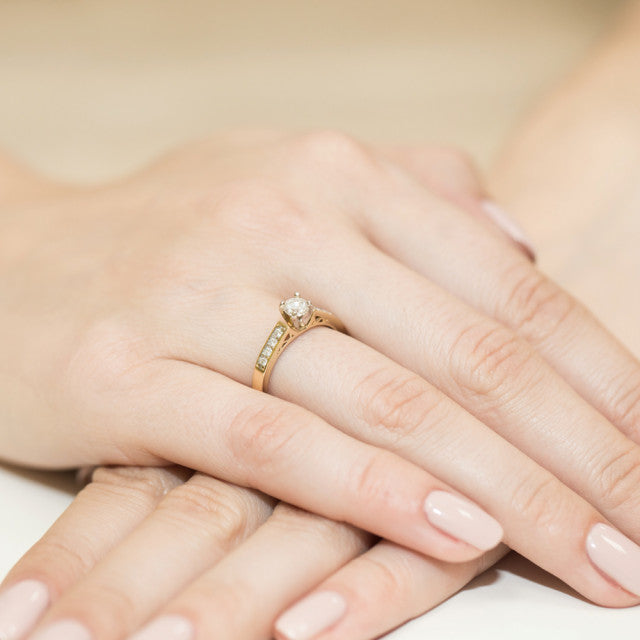 Inel Aur 14K cu Diamante Naturale 0.42 ct, imaginea 4 din 11