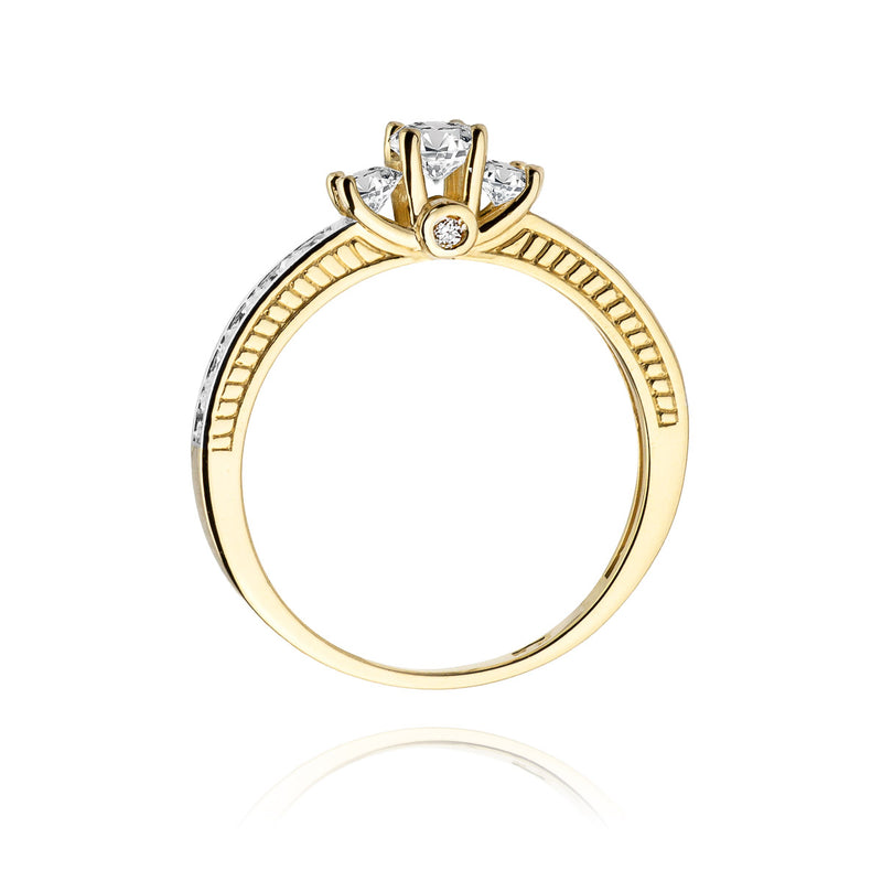 Inel Aur 14K cu Diamante Naturale 0.42 ct, imaginea 3 din 10