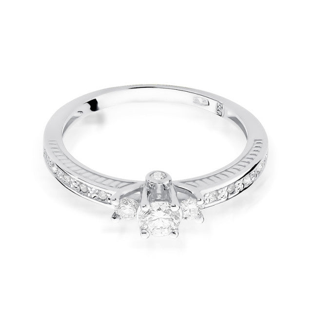 Inel Aur 14K cu Diamante Naturale 0.42 ct, imaginea 6 din 10