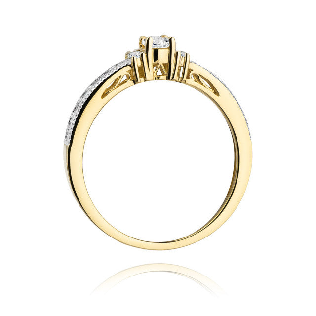 Inel Aur 14K cu Diamante Naturale 0.23 ct, imaginea 3 din 11