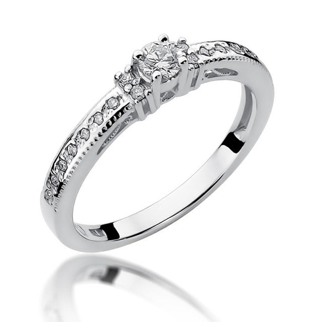 Inel Aur 14K cu Diamante Naturale 0.23 ct, imaginea 4 din 11