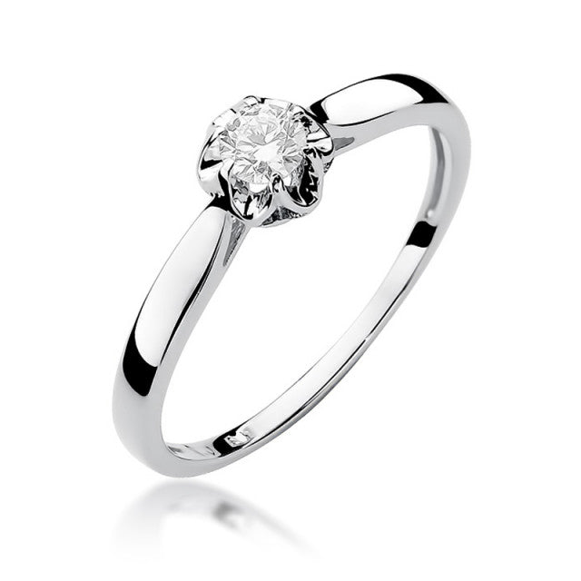 Inel Aur 14K cu Diamant Natural 0.15 ct, imaginea 4 din 11