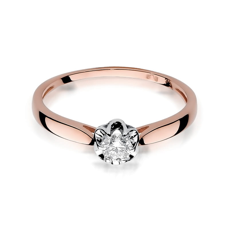 Inel Aur 14K cu Diamant Natural 0.15 ct, imaginea 9 din 11