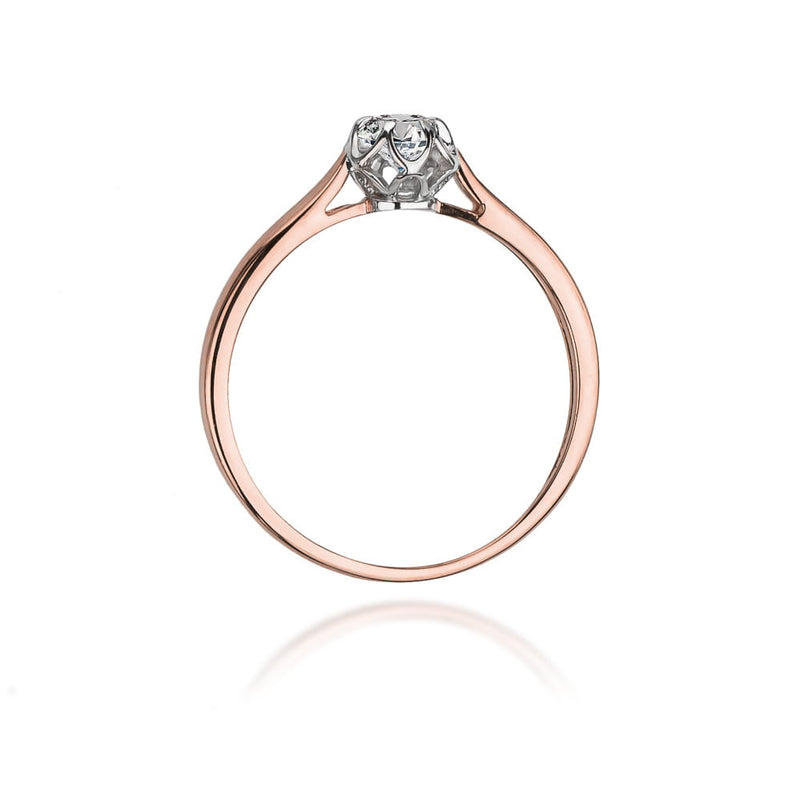 Inel Aur 14K cu Diamant Natural 0.15 ct, imaginea 10 din 11