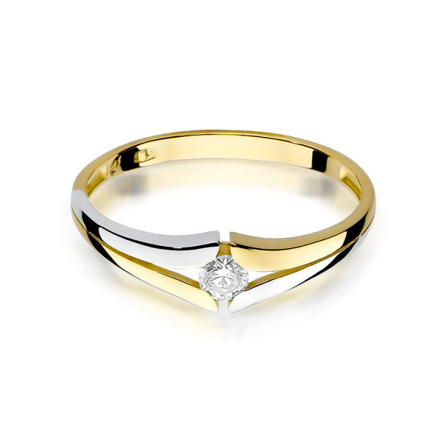 Inel Aur 14K cu Diamant Natural 0.08 ct, imaginea 2 din 11
