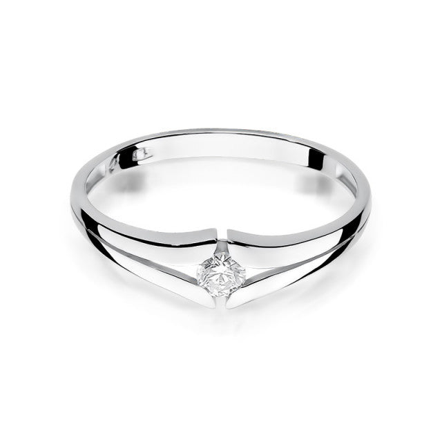 Inel Aur 14K cu Diamant Natural 0.08 ct, imaginea 4 din 11