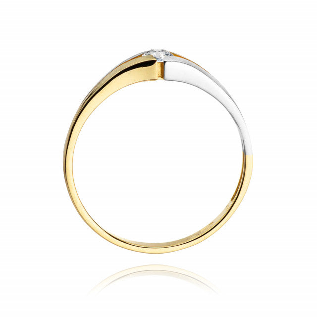 Inel Aur 14K cu Diamant Natural 0.10 ct, imaginea 3 din 10