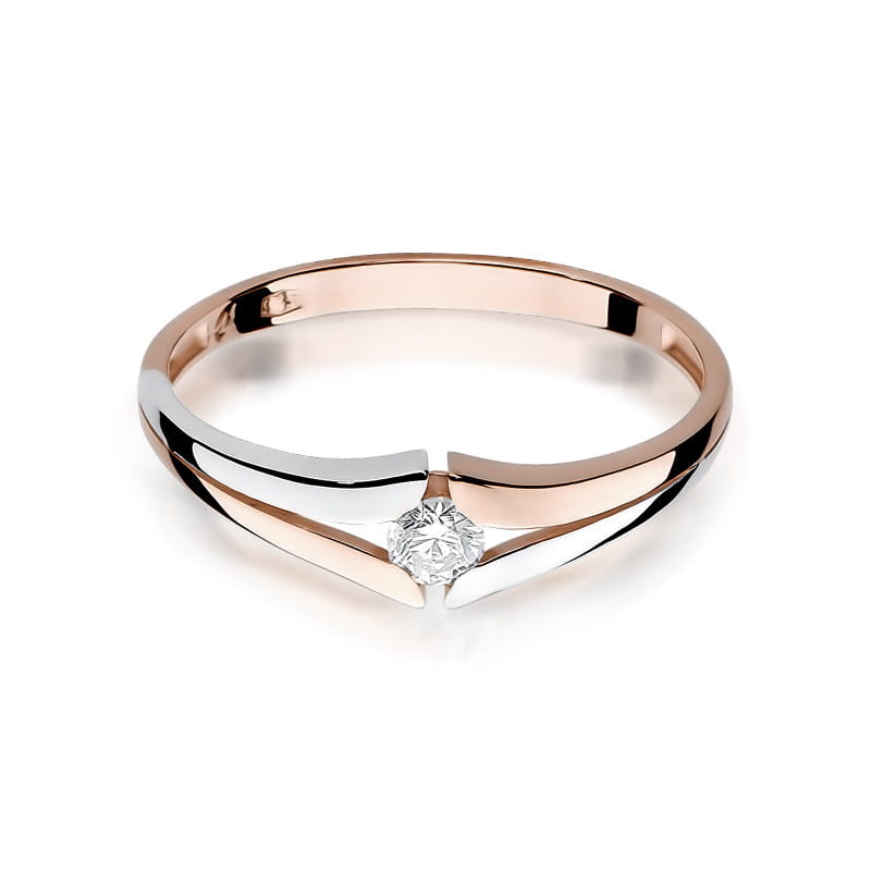 Inel Aur 14K cu Diamant Natural 0.10 ct, imaginea 9 din 10