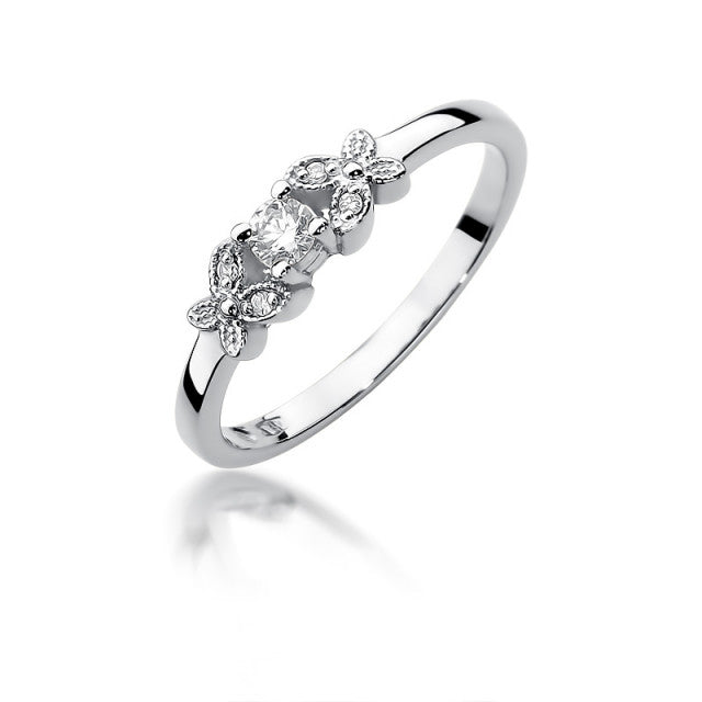 Inel Aur 14K cu Diamante Naturale 0.12 ct, imaginea 4 din 12