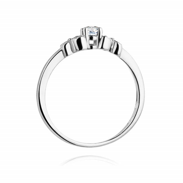 Inel Aur 14K cu Diamante Naturale 0.12 ct, imaginea 6 din 12