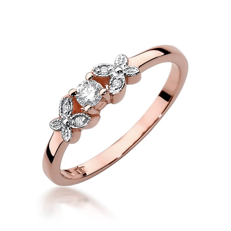 Inel Aur 14K cu Diamante Naturale 0.12 ct, imaginea 9 din 12