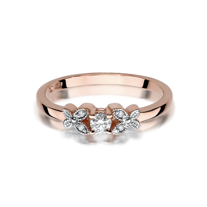 Inel Aur 14K cu Diamante Naturale 0.12 ct, imaginea 10 din 12