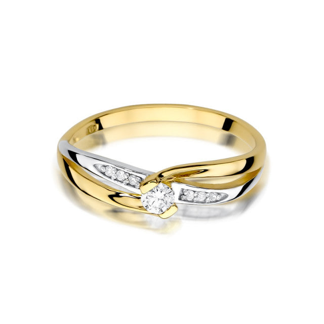 Inel Aur 14K cu Diamante Naturale 0.13 ct, imaginea 2 din 11