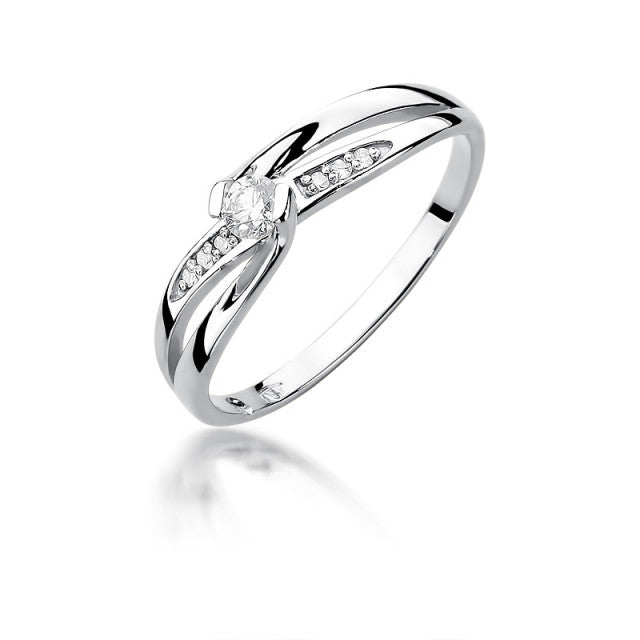 Inel Aur 14K cu Diamante Naturale 0.13 ct, imaginea 4 din 11