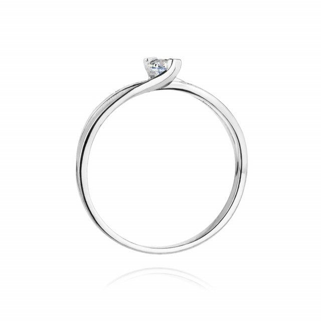 Inel Aur 14K cu Diamante Naturale 0.13 ct, imaginea 6 din 11