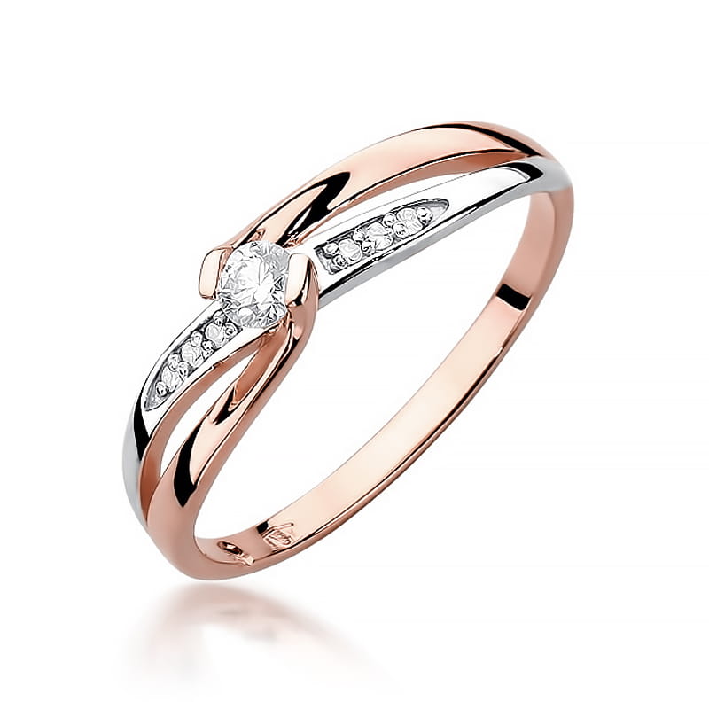 Inel Aur 14K cu Diamante Naturale 0.13 ct, imaginea 8 din 11