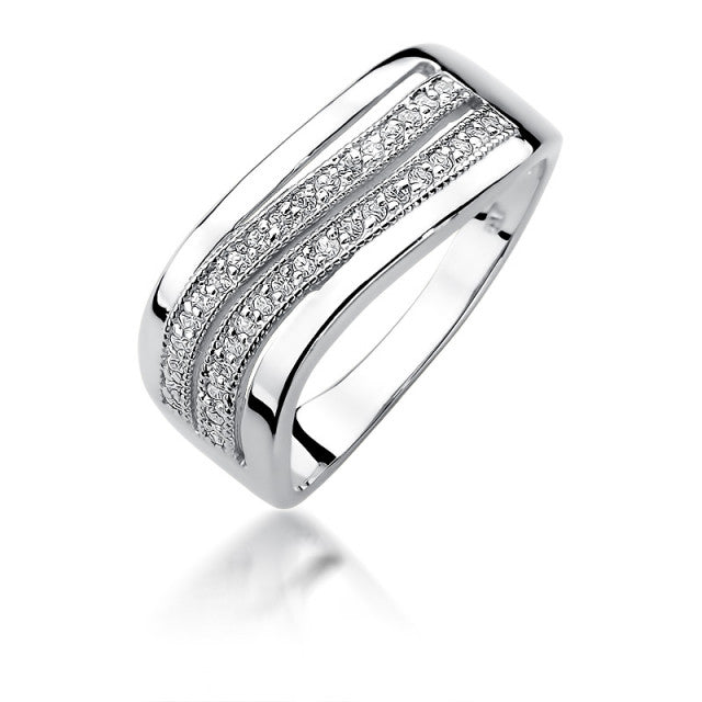 Inel Aur 14K cu Diamante Naturale 0.18 ct, imaginea 4 din 11