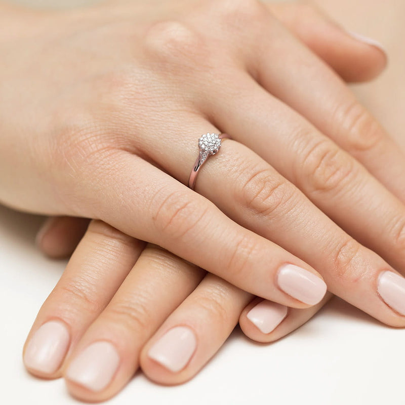Inel Aur 14K cu Diamante Naturale 0.11 ct, imaginea 11 din 11
