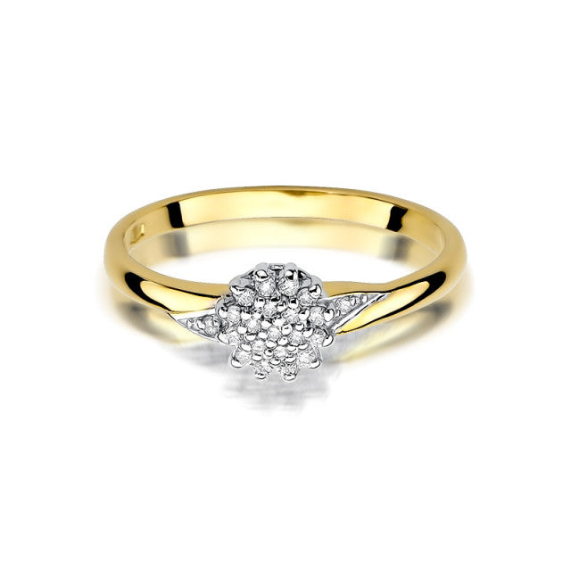 Inel Aur 14K cu Diamante Naturale 0.11 ct, imaginea 2 din 11