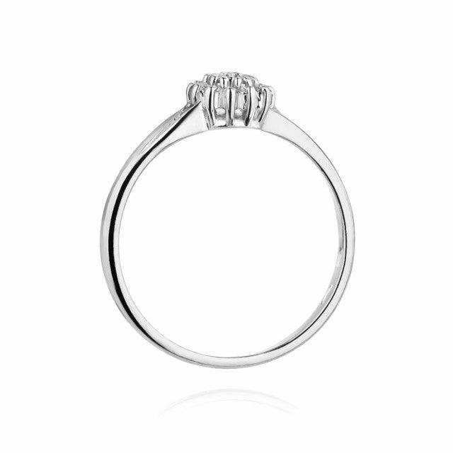 Inel Aur 14K cu Diamante Naturale 0.11 ct, imaginea 6 din 11