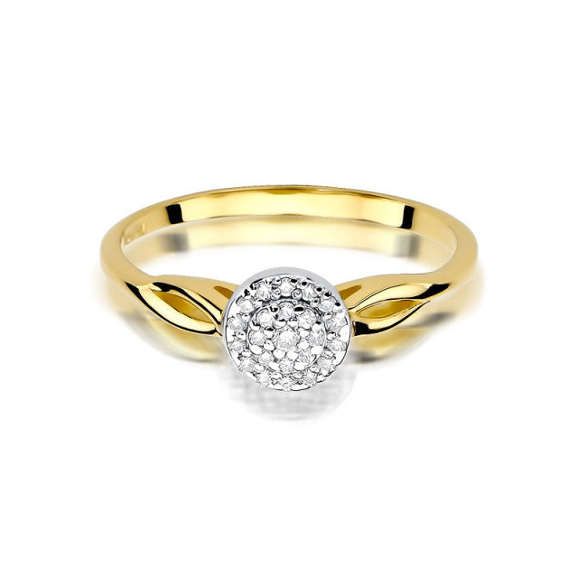 Inel Aur 14K cu Diamante Naturale 0.13 ct, imaginea 2 din 10