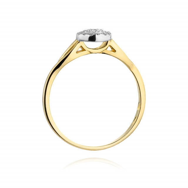 Inel Aur 14K cu Diamante Naturale 0.13 ct, imaginea 3 din 10
