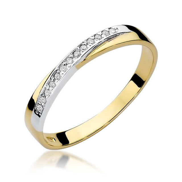 Inel Aur 14K cu Diamante Naturale 0.07 ct — Aur galben