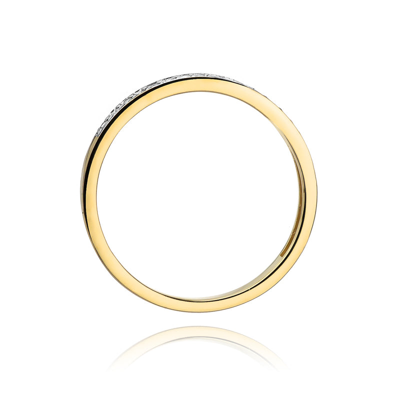 Inel Aur 14K cu Diamante Naturale 0.09 ct, imaginea 3 din 10