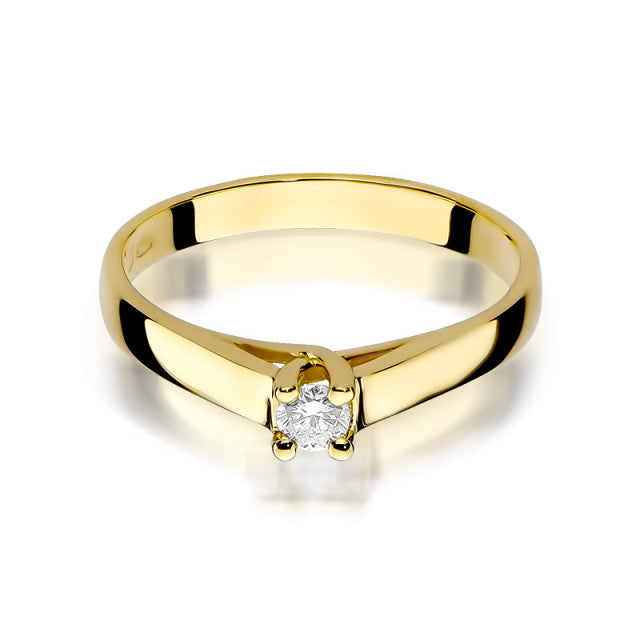 Inel Aur 14K cu Diamant Natural 0.10 ct, imaginea 2 din 11