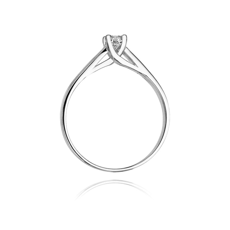 Inel Aur 14K cu Diamant Natural 0.10 ct, imaginea 6 din 11
