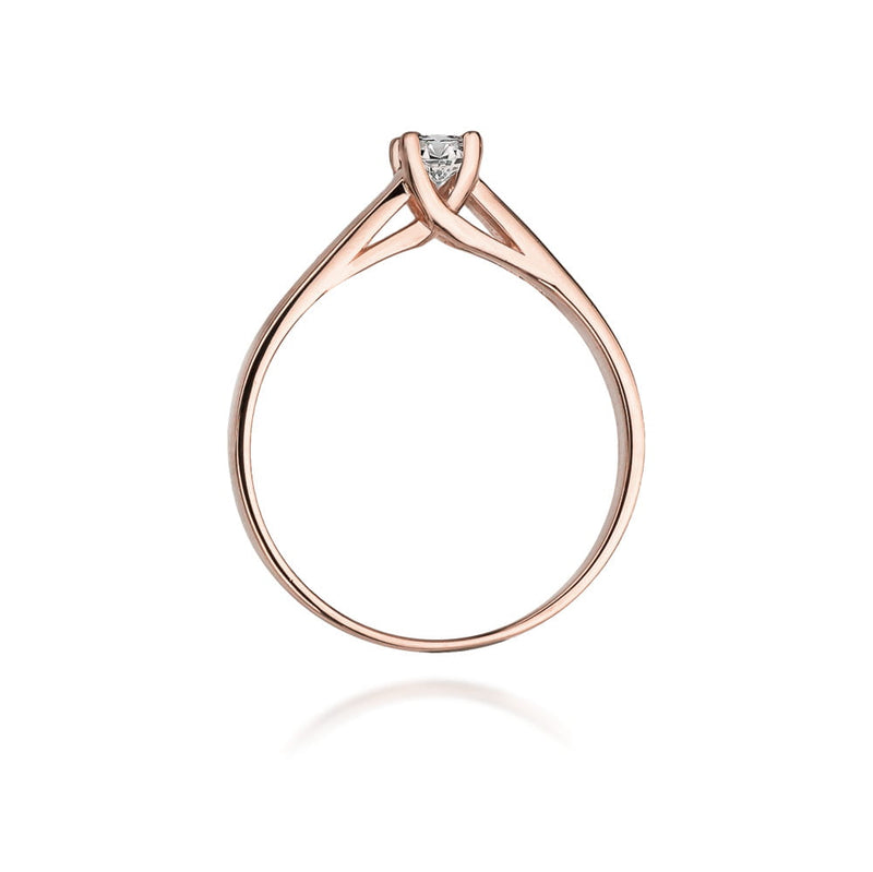 Inel Aur 14K cu Diamant Natural 0.10 ct, imaginea 10 din 11