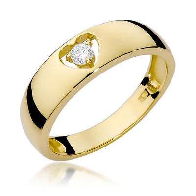 Inel Aur 14K cu Diamant Natural 0.10 ct