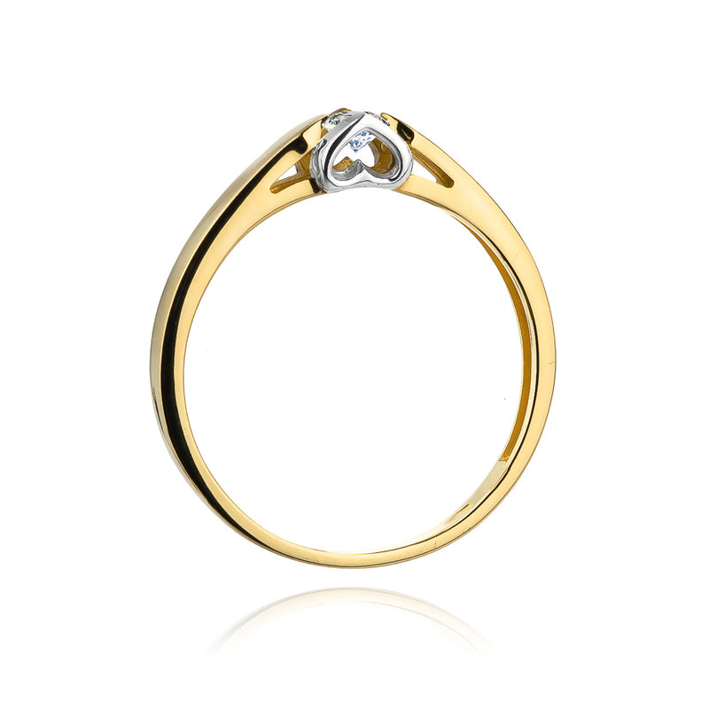 Inel Aur 14K cu Diamant Natural 0.09 ct, imaginea 3 din 11