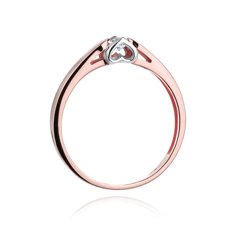 Inel Aur 14K cu Diamant Natural 0.09 ct, imaginea 10 din 11