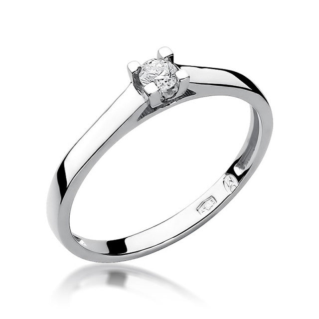 Inel Aur 14K cu Diamant Natural 0.10 ct, imaginea 4 din 11
