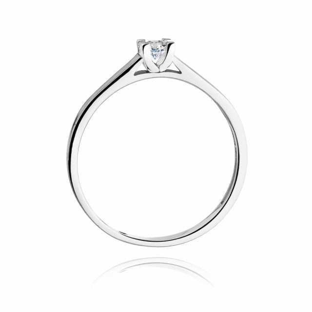 Inel Aur 14K cu Diamant Natural 0.10 ct, imaginea 6 din 11