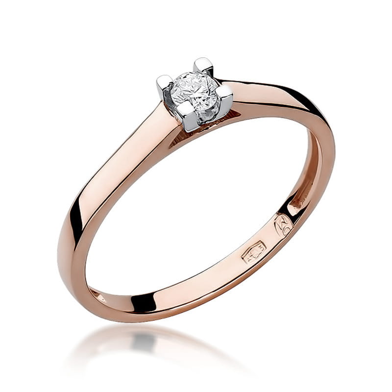 Inel Aur 14K cu Diamant Natural 0.10 ct, imaginea 8 din 11