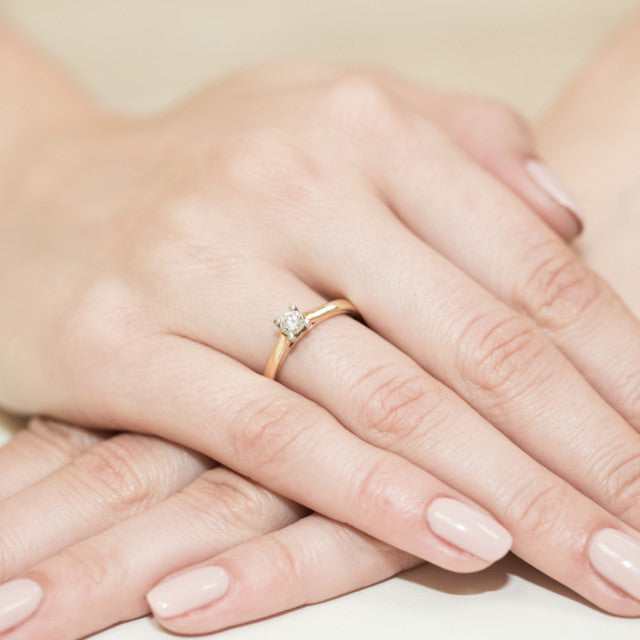 Inel Aur 14K cu Diamant Natural 0.25 ct, imaginea 7 din 11