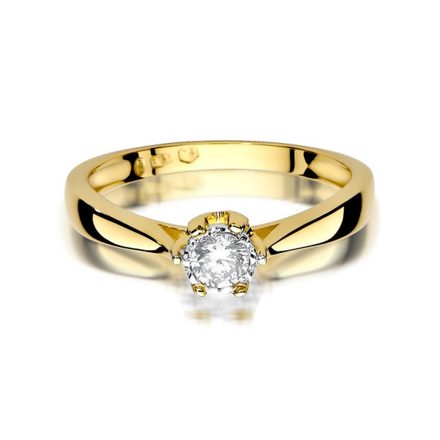Inel Aur 14K cu Diamant Natural 0.20 ct, imaginea 2 din 12