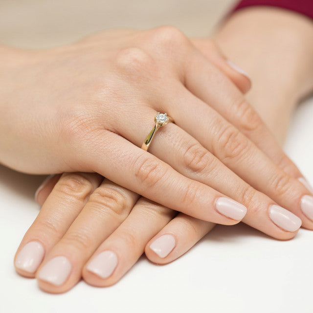 Inel Aur 14K cu Diamant Natural 0.20 ct, imaginea 7 din 12