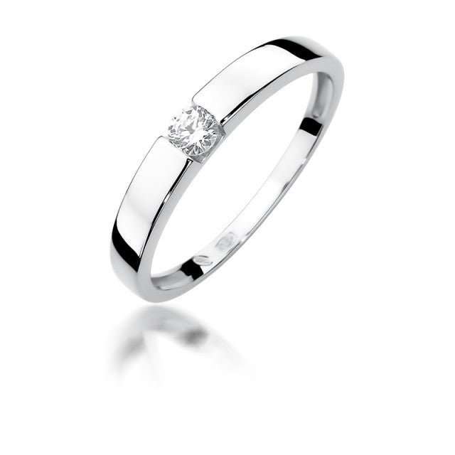 Inel Aur 14K cu Diamant Natural 0.12 ct, imaginea 4 din 12