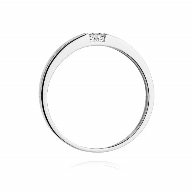 Inel Aur 14K cu Diamant Natural 0.12 ct, imaginea 6 din 12