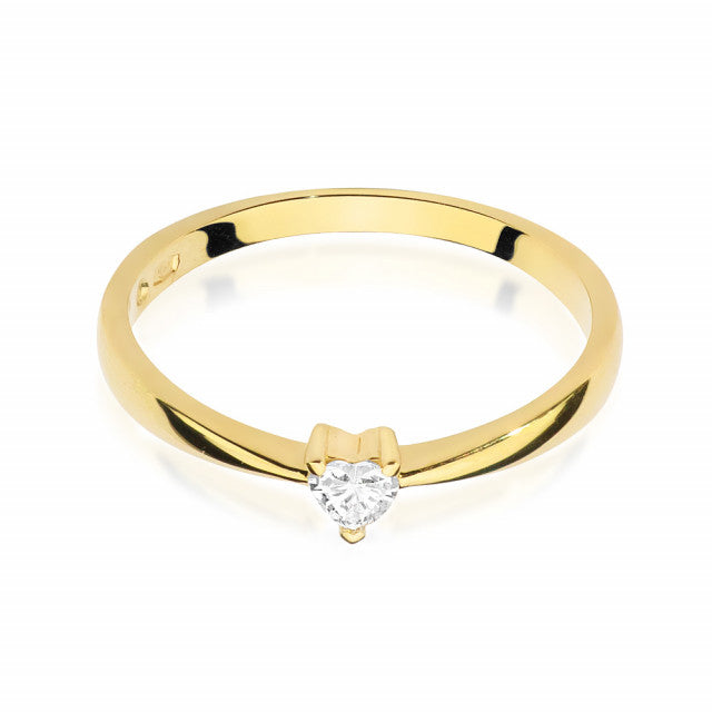 Inel Aur 14K cu Diamant Natural 0.10 ct, imaginea 2 din 11