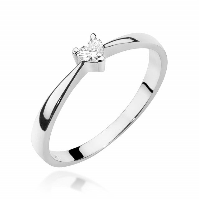 Inel Aur 14K cu Diamant Natural 0.10 ct, imaginea 4 din 11