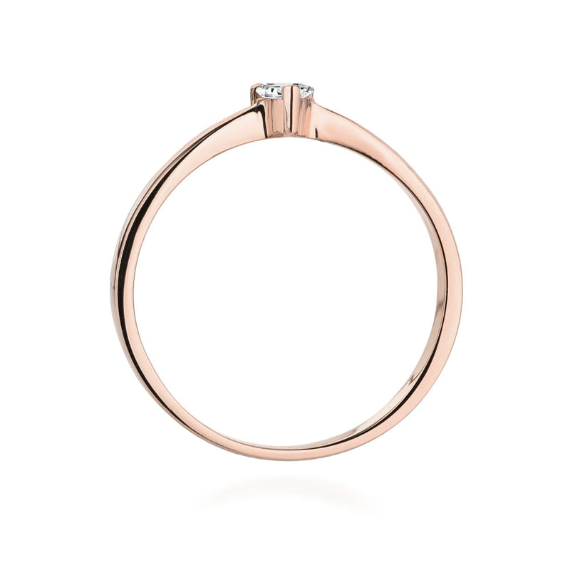 Inel Aur 14K cu Diamant Natural 0.10 ct, imaginea 10 din 11