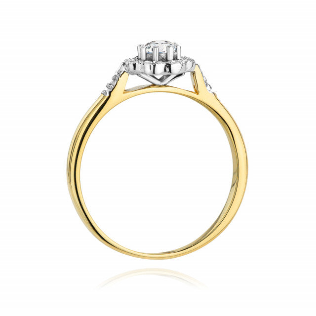 Inel Aur 14K cu Diamante Naturale 0.28 ct, imaginea 2 din 9