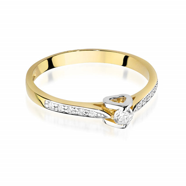 Inel Aur 14K cu Diamante Naturale 0.15 ct, imaginea 2 din 11