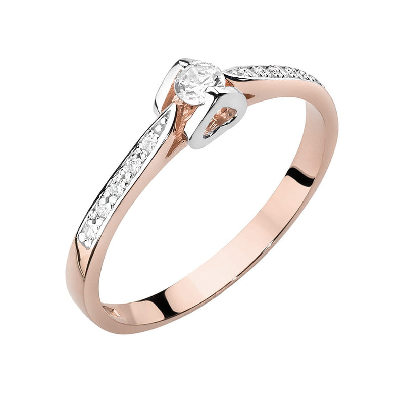 Inel Aur 14K cu Diamante Naturale 0.15 ct, imaginea 8 din 11
