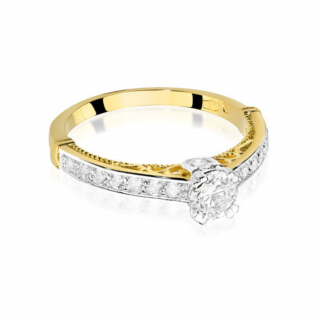 Inel Aur 14K cu Diamante Naturale 0.56 ct, imaginea 7 din 11